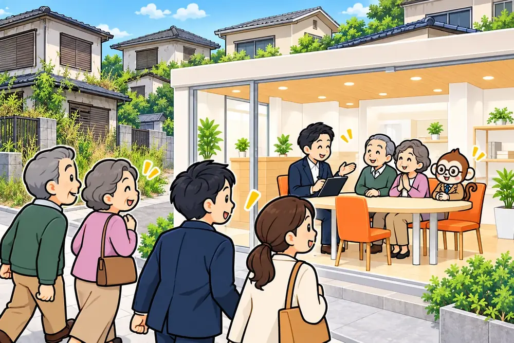 商店街の店のイラスト