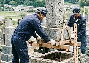 墓じまいの進め方6 墓じまい工事