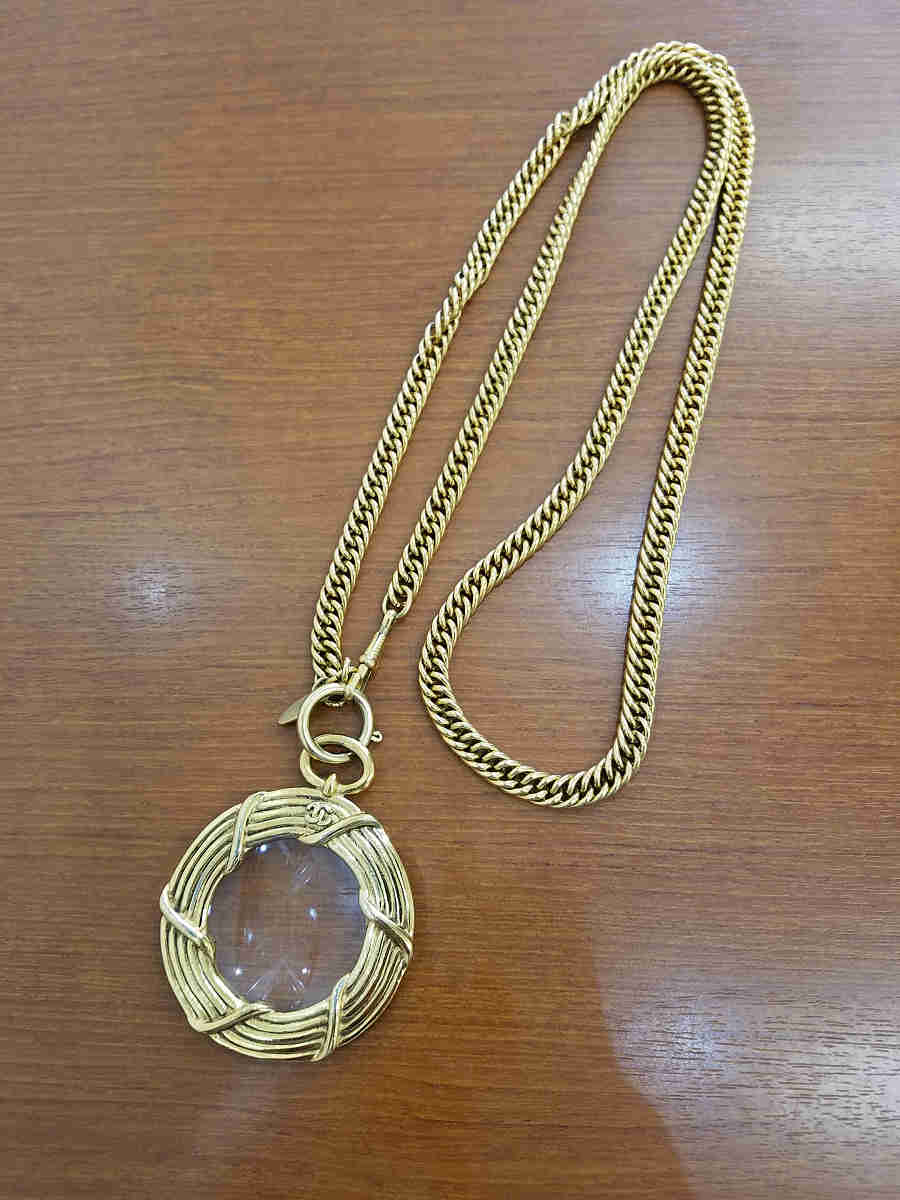 シャネル ネックレス  ルーペ付き ゴールド