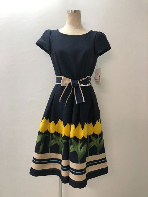 ワンピース 2018年 Tulip Motif Dress 811331 イエロー