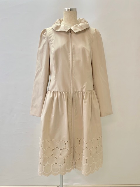 コート 2018年 カットワーク Wジップ 819103 ベージュ