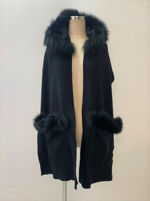 ストール 2018年 Fur Stole 896506 ブラック