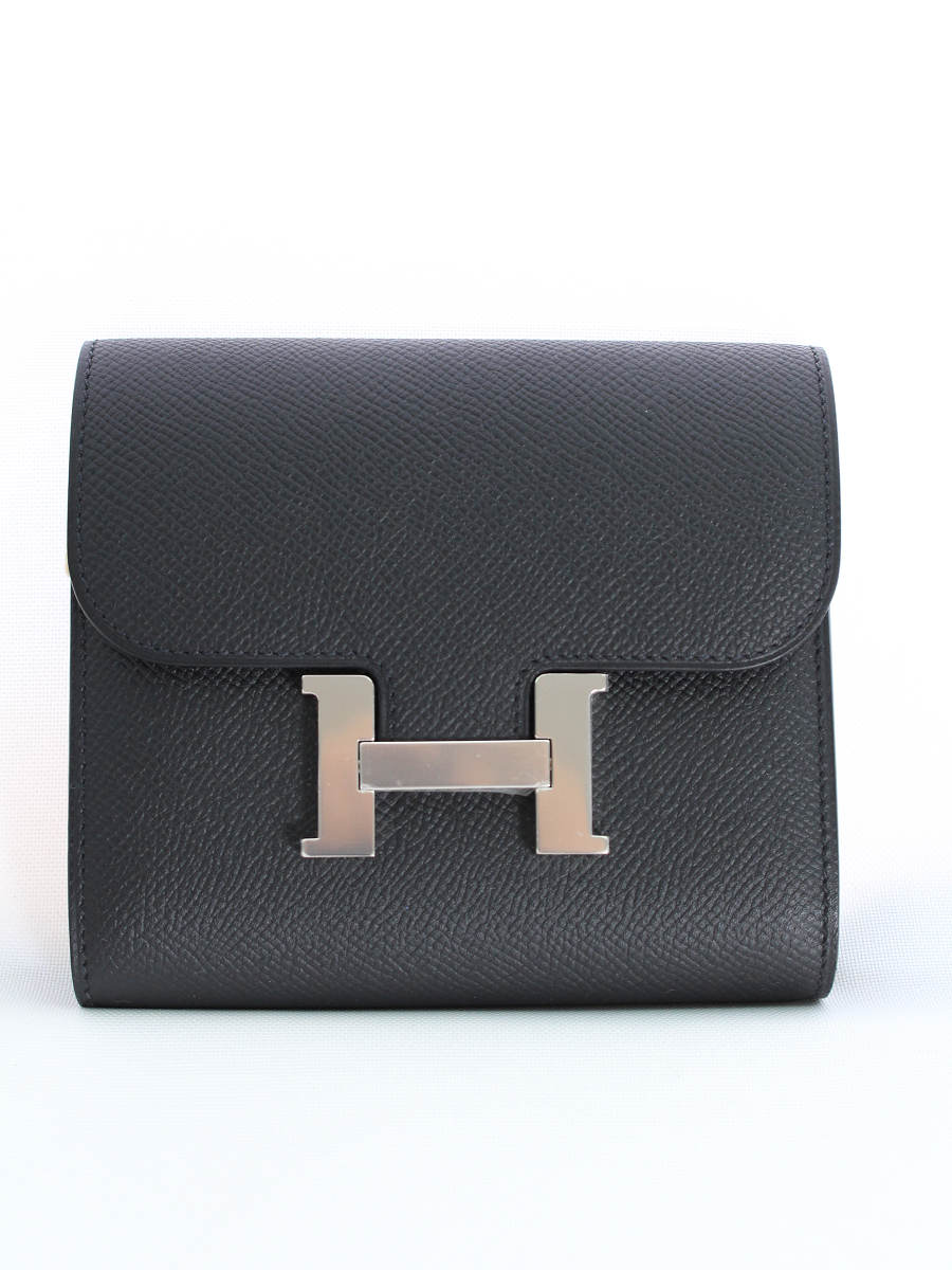財布  コンスタンスコンパクト ヴォーエプソン C刻 H061865CK ブラック