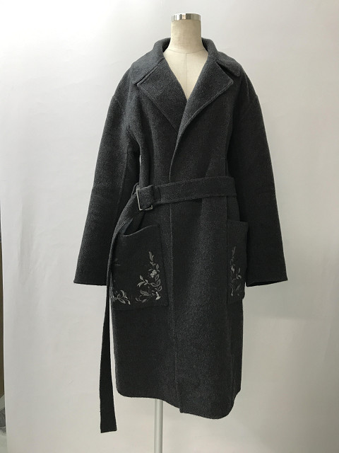 コート 2019年 39968 Coat Flower Frame リッチグレー