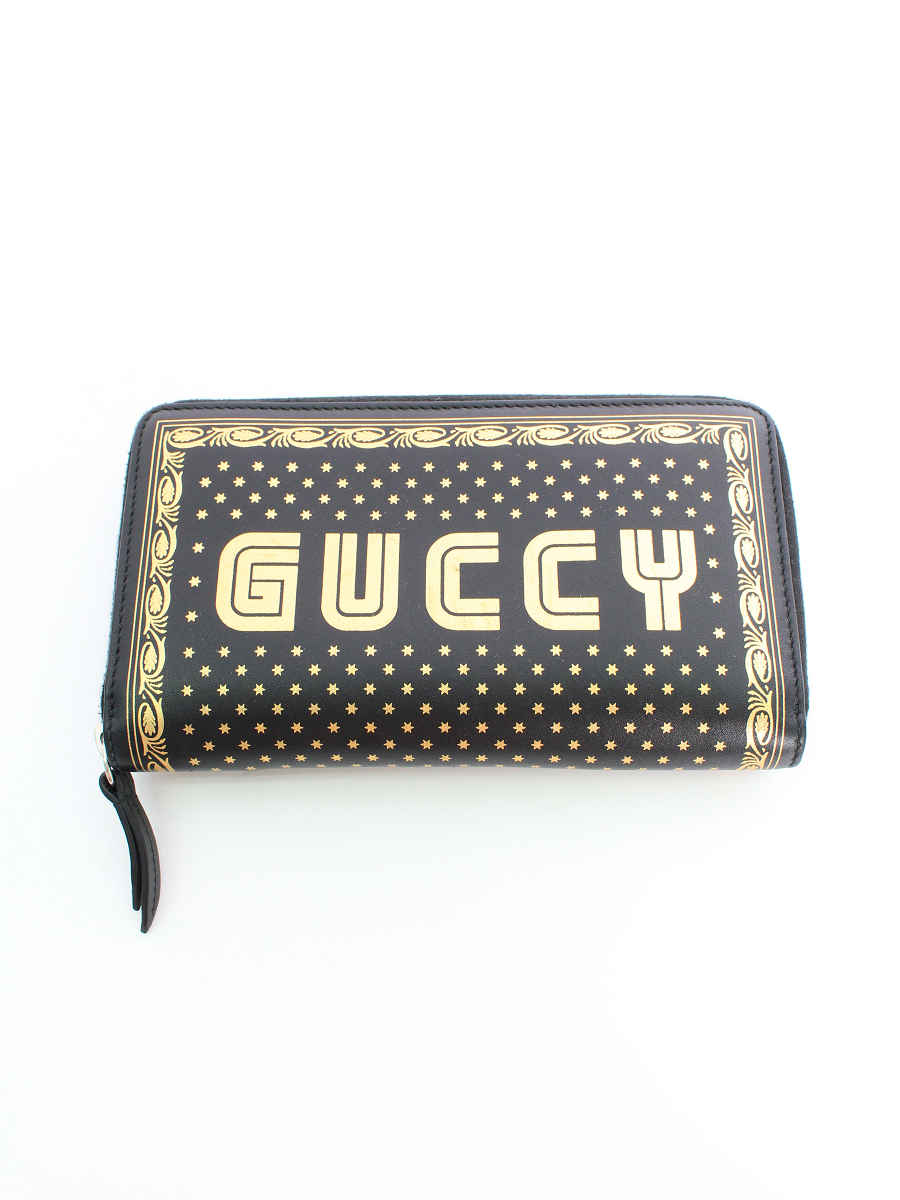 SEGAコラボ GUCCYロゴ 長財布 510488 ゴールド