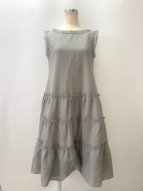 デイジーリン for フォクシー ワンピース 2020年 06208 Dress さらさら Millefeuille 2in1 グレー