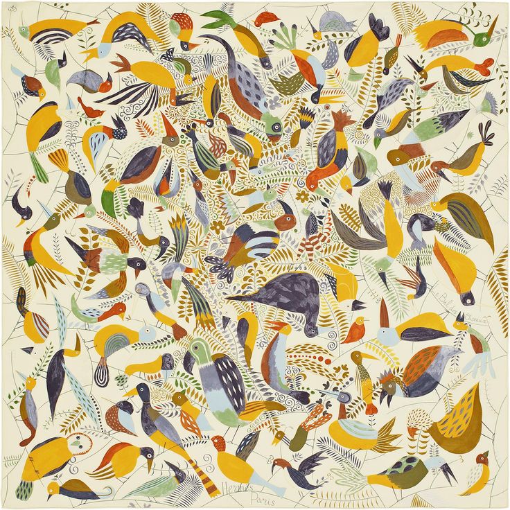 エルメススカーフLe Bal des Oiseaux 鳥たちの舞踏会