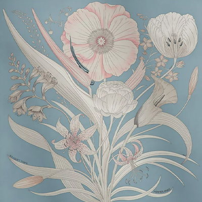 エルメススカーフ　カレ　ブケ・フィナル