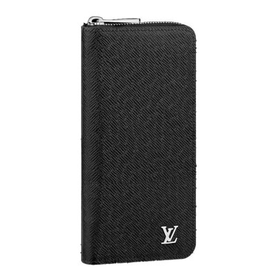 ルイヴィトンタイガ ジッピーウォレット・ヴェルティカル ノワールx白LV M30317
