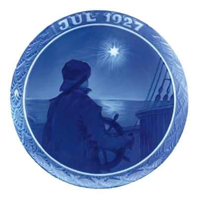 1927年 船上のクリスマスの夜の海の少年