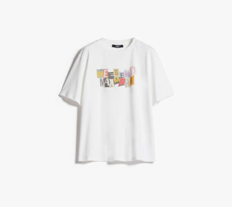ウィークエンドマックスマーラピュアコットン Tシャツ プリント 15971033701