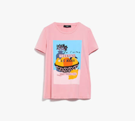 ウィークエンドマックスマーラプリント Tシャツ 15971043110