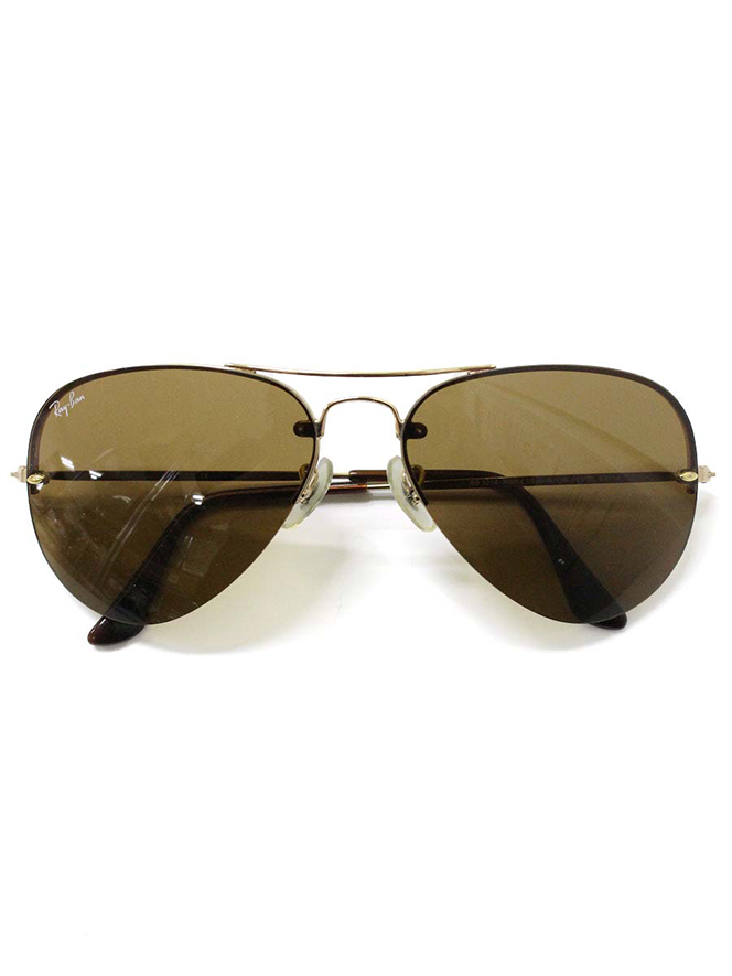 レイバン サングラス AVIATOR CLASSICティアドロップ型　メタルフレーム　ハーフリム RB3214 ゴールド買取参考価格 | 長野県諏訪市