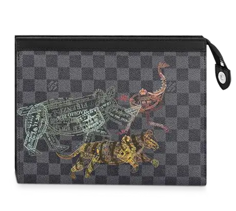 ルイヴィトンダミエグラフィット ポシェット・ヴォワヤージュMM（スタンプ） N64605