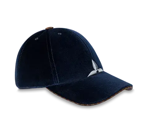 ルイヴィトンモノグラム キャップ・LVタッチ（ブルーマリーヌ） M7791M