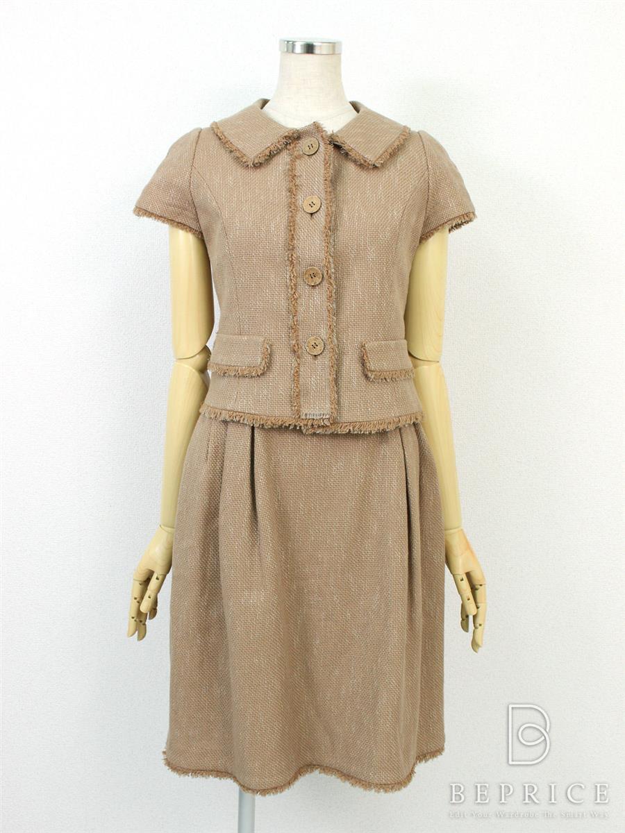 フォクシーブティック スカートスーツジャケット 半袖 24940 ブラウン買取実績 | 東京都目黒区