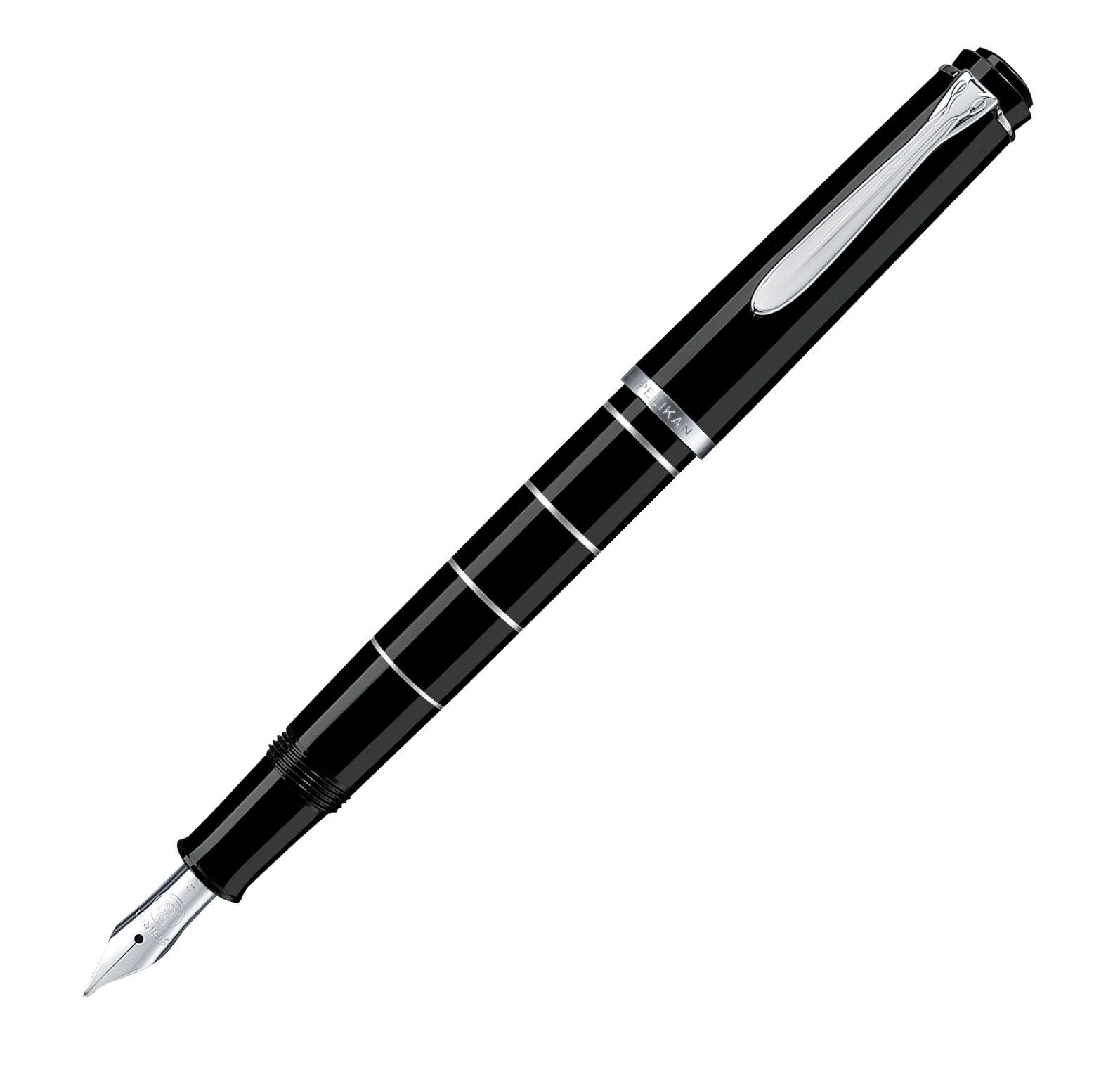 ペリカン万年筆 クラシック M215 ブラック シルバーリング