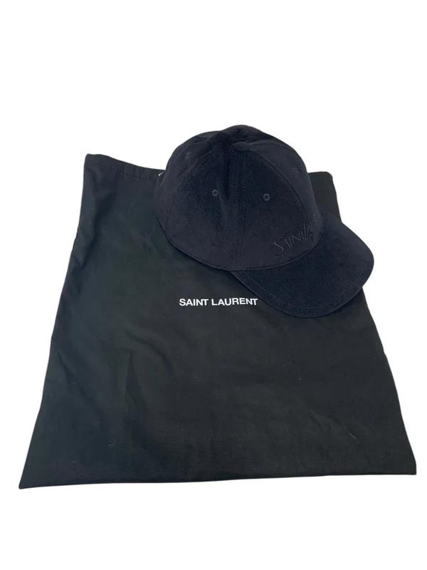 Saint Laurent ヴィンテージキャップ(コーデュロイ)ブラック サンローラン ヴィンテージキャップ(コーデュロイ) ブラック