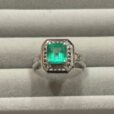 Pt900 エメラルド1.52ct ダイヤ0.16ct 指輪の参考買取価格