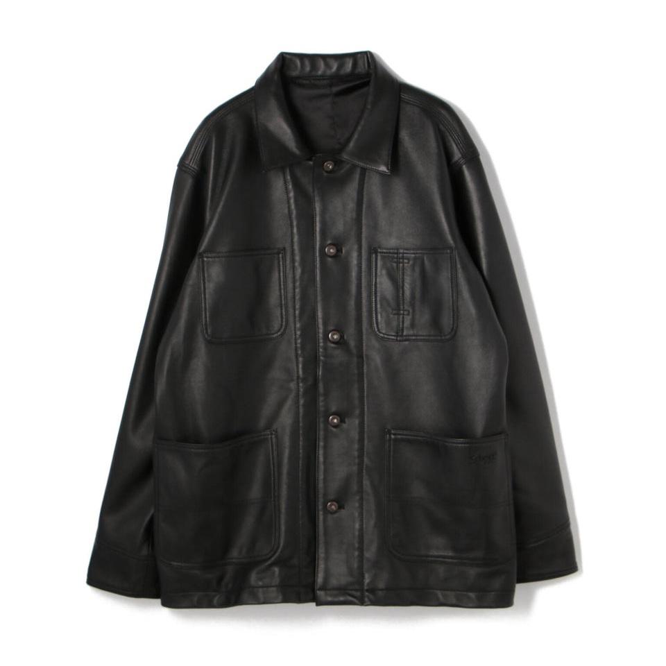 ショットLAMB LEATHER COVERALL JACKET ラムレザー カバーオール ジャケット 7825950012