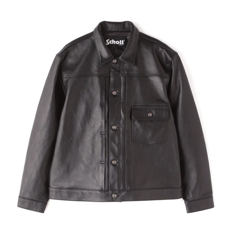 ショットSHEEP LEATHER 1st TRACKER JACKET シープレザー トラッカージャケット 7825950015
