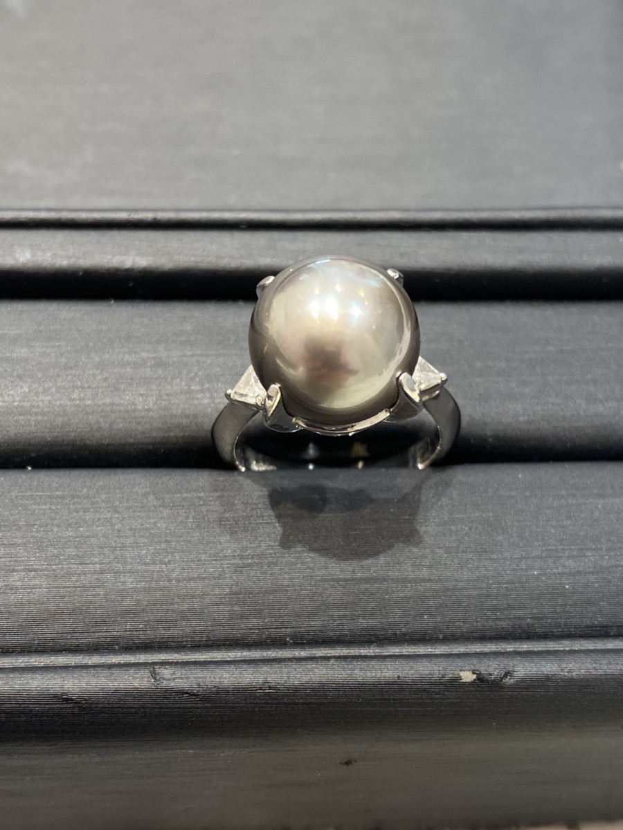 黒蝶真珠 13.0mm パールリング/指輪 PT900買取参考価格 | 大阪府東大阪市