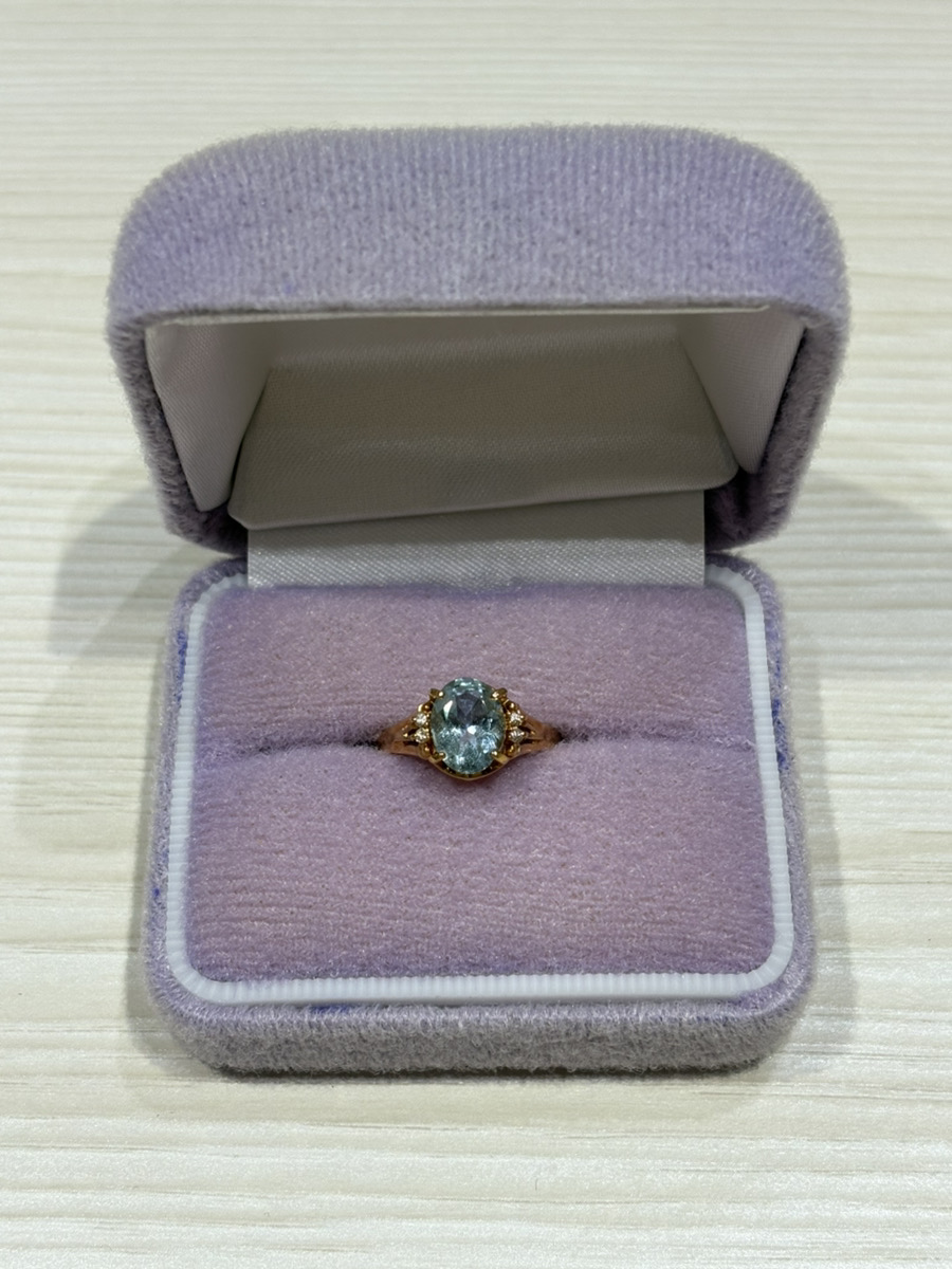アクアマリン2.5ct K18 リング 2.8ｇ買取実績 | 札幌市厚別区