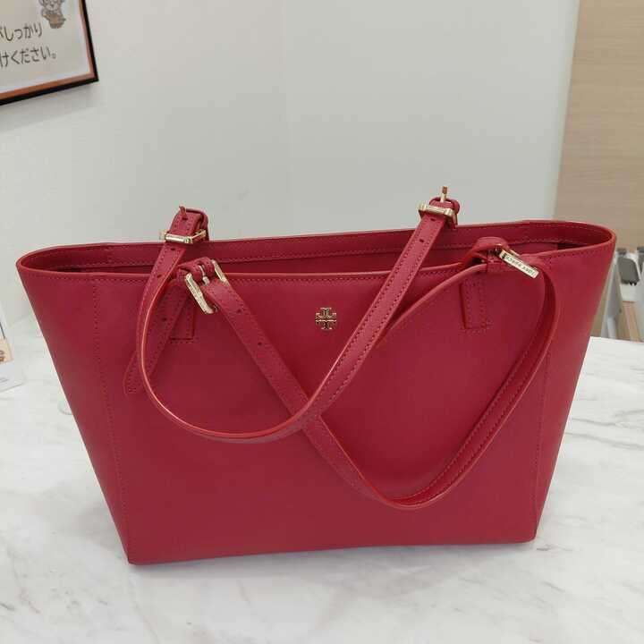 トリーバーチ 79151 トートバッグ レッド レザー ロゴ買取実績 | 大阪市天王寺区