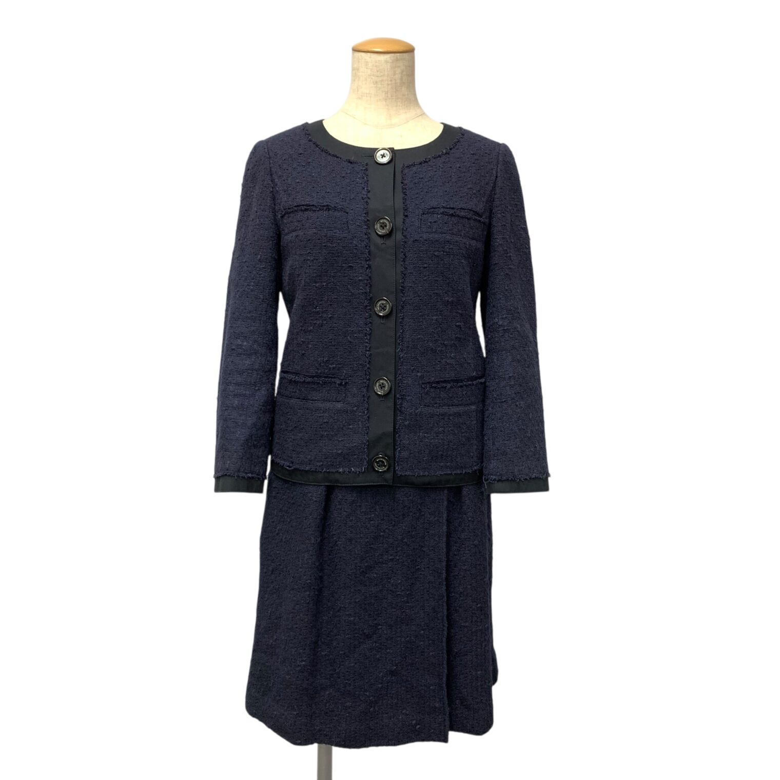マッキントッシュフィロソフィー スカートスーツ ネイビー ツイード買取実績 | 東京都世田谷区