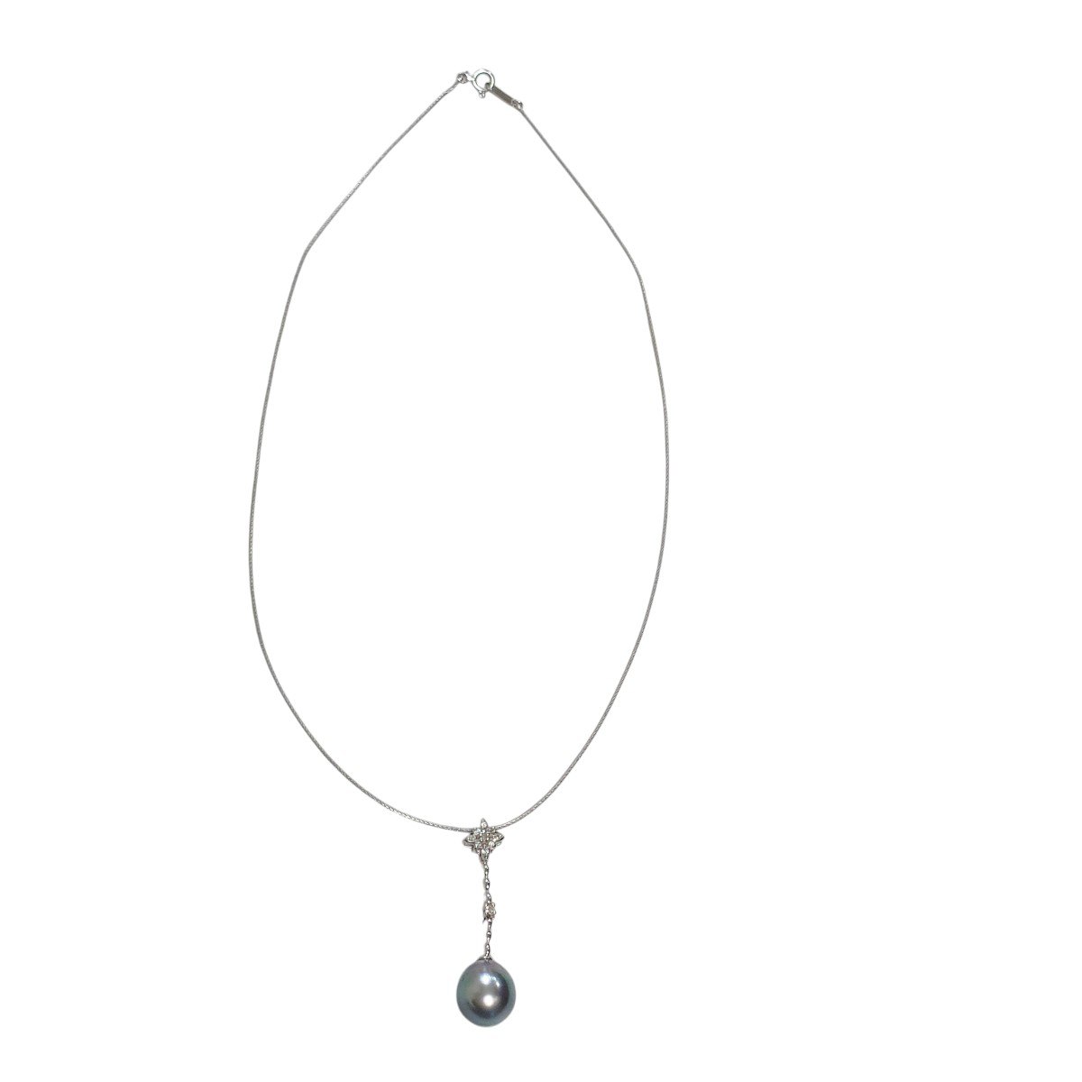 K14WG/14金ホワイトゴールド グレーパール 真珠ネックレス買取実績 | 東京都江戸川区