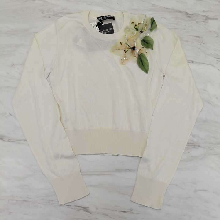 ドルチェ＆ガッパーナ FX153Z カットソー 40 アイボリー フラワーモチーフ ビジュー買取実績 | 大阪府阪南市