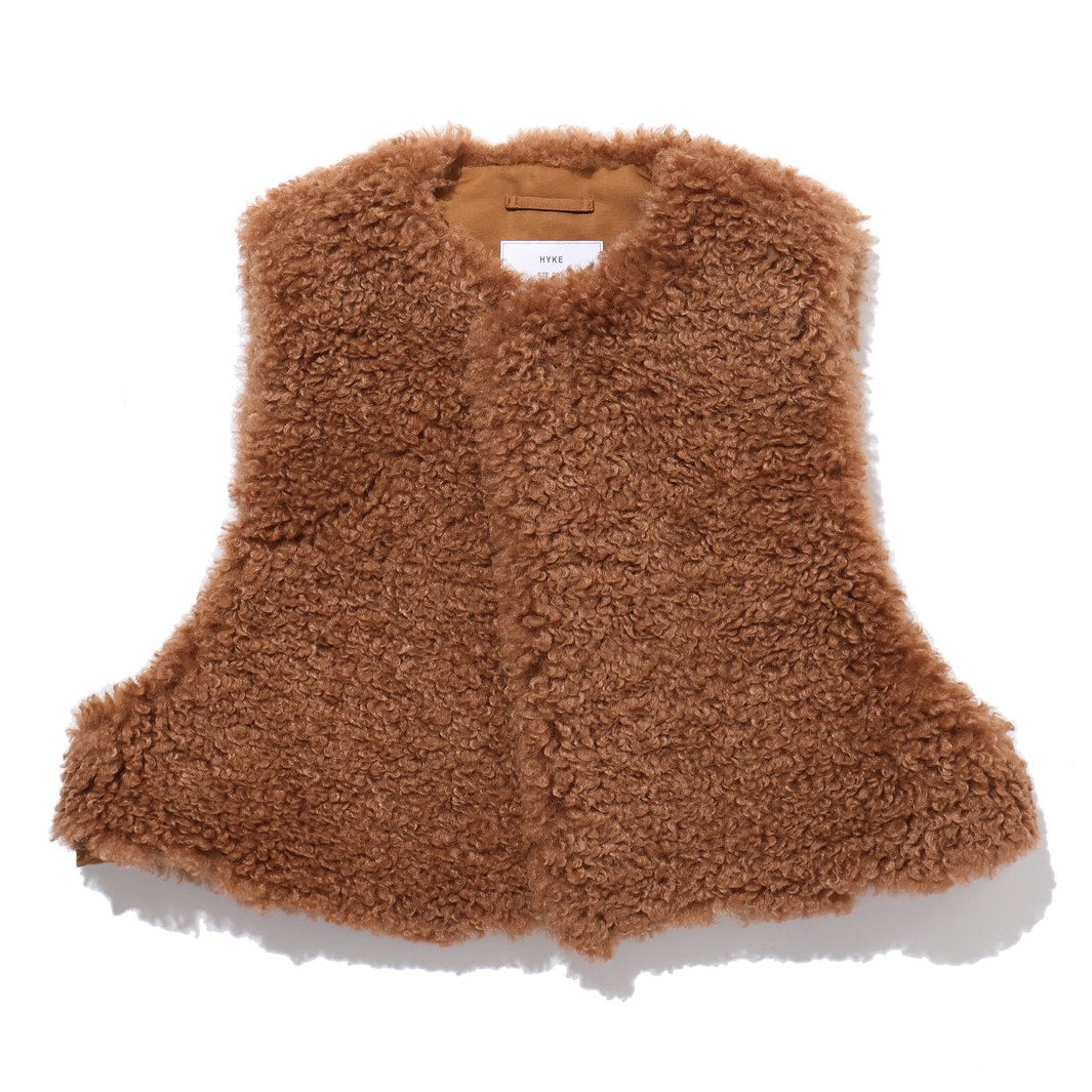 ハイクFAUX SHEARLING CROPPED VEST 17524