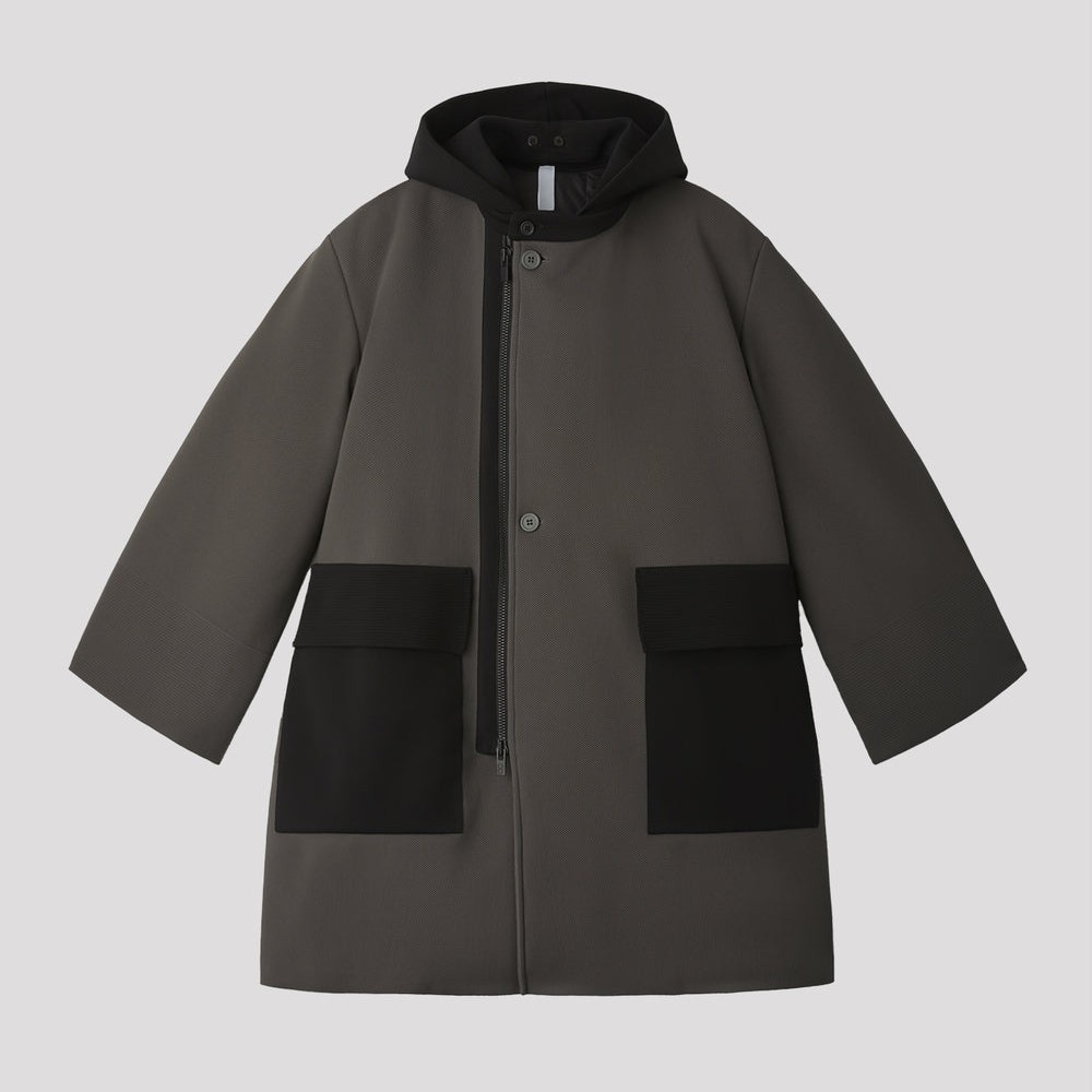 MESH HOODIE COAT