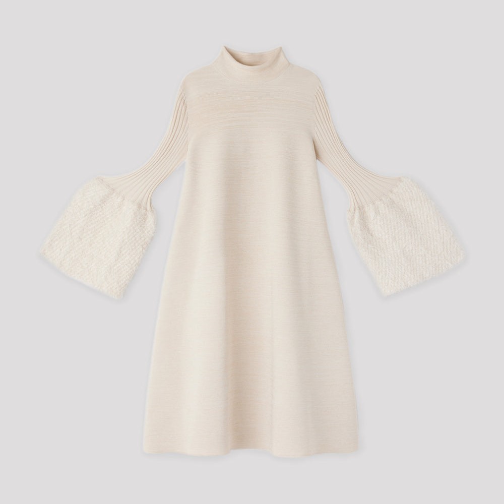 シーエフシーエルPOTTERY PILE GLITTER LONG BELL SLEEVE FLARE MINI DRESS CF010KH180