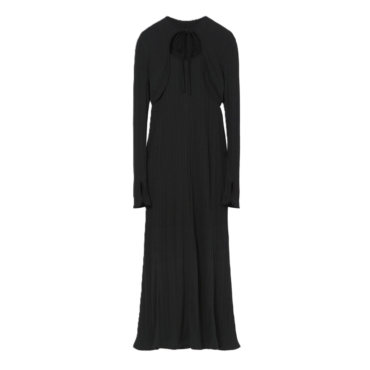 マメクロゴウチRandom Ribbed Organic Cotton 2way Dress MM25FW-JS003