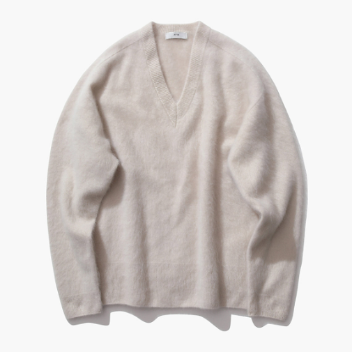 エイトンROYAL FUR CASHMERE V-NECK SWEATER KRAGSW0910