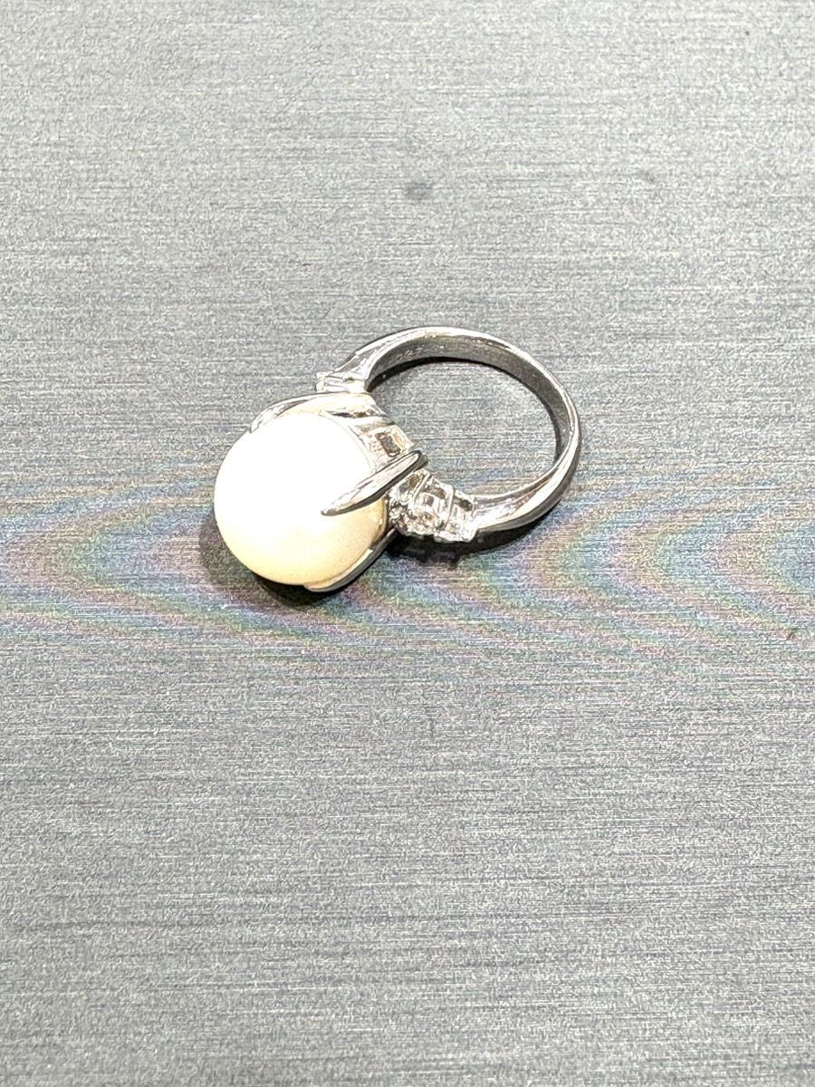 Pt900 パールリング メレダイヤデザイン買取実績 | 札幌市厚別区