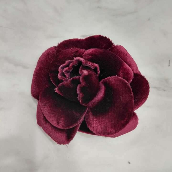 シャネル コサージュ パープル カメリア フラワーモチーフ買取実績 | 大阪府東大阪市