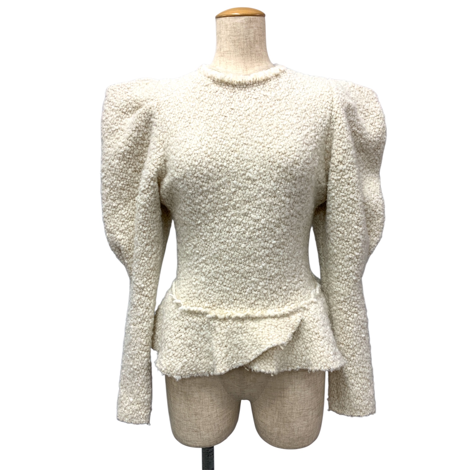 イザベルマラン HT2195-22A0121 ニット 34 アイボリー パフスリーブ バックジップ ITSOFMVDZPHC Isabel Marant - イザベルマラン HT2195-22A0121 ニット 34 アイボリー