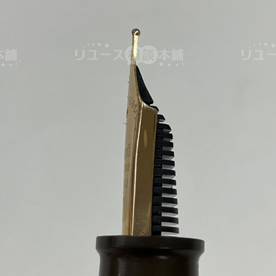 大橋堂万年筆 漆塗りエボナイト 多面カット（面取り）ロングサイズ 21K仕様（J.S.U刻印あり）