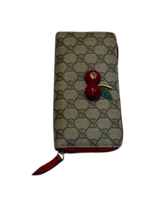 GUCCI グッチ GGスプリーム チェリー ジップアラウンドウォレット