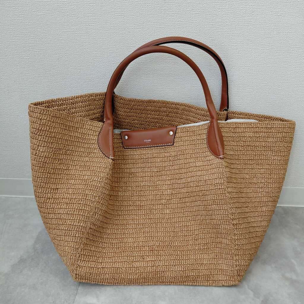 セリーヌ ビッグバッグミディアム ベージュ×タン ラフィア×レザー買取実績 | 東京都墨田区