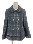 エムズグレイシーコート Needle-punch Check Coat 819529 2018年ネイビーの参考買取価格