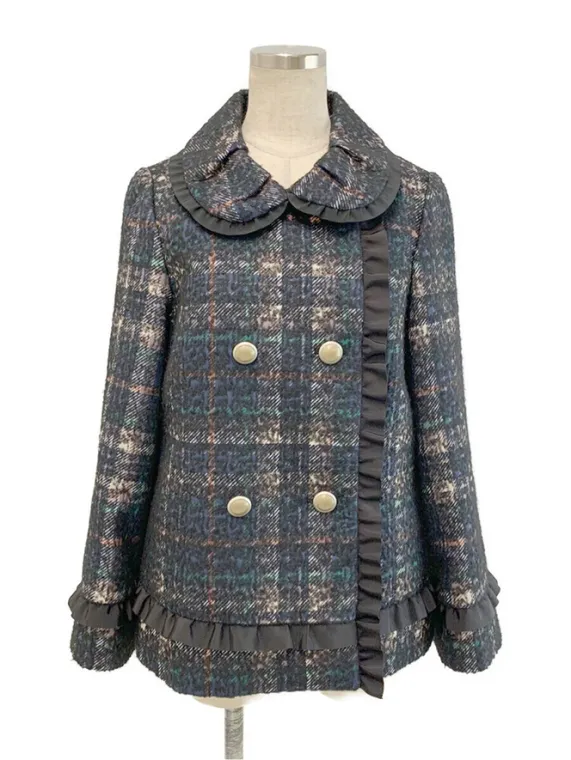エムズグレイシー コート Needle-punch Check Coat 819529 2018年グリーン買取参考価格 | 兵庫県西宮市