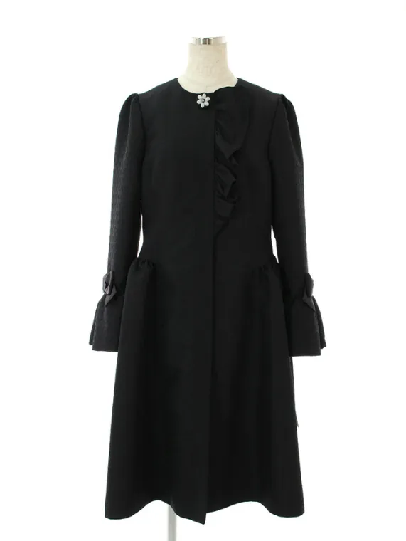 エムズグレイシー コート Jacquard Frill Coat 819503 2018年ブラック買取参考価格 | 兵庫県西宮市