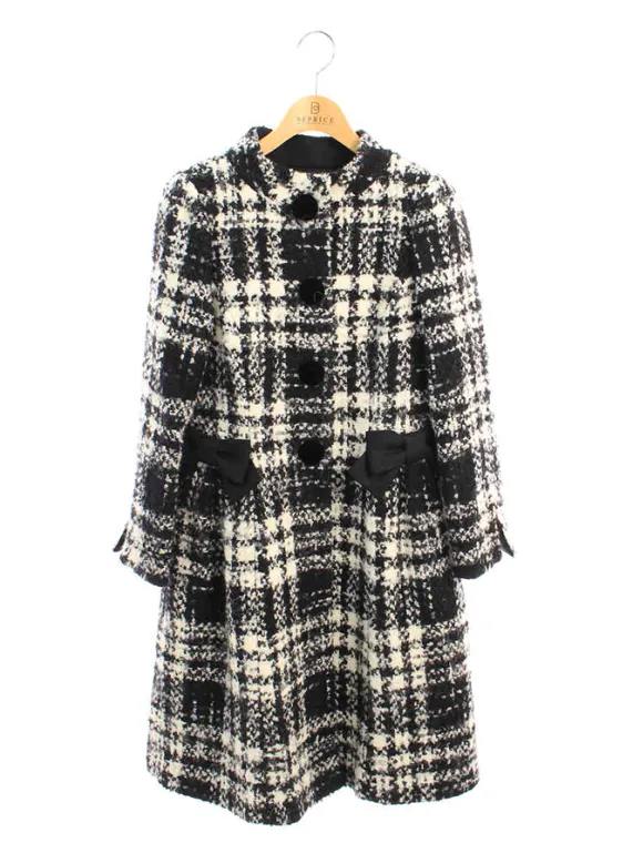 エムズグレイシー コート Black x White Check Coat 819519 2018年ブラック買取参考価格 | 東京都町田市