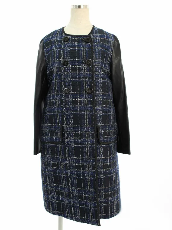 フォクシーニューヨーク collection コート ツイード レザー 34681 2015年 ブルー買取参考価格 | 三重県