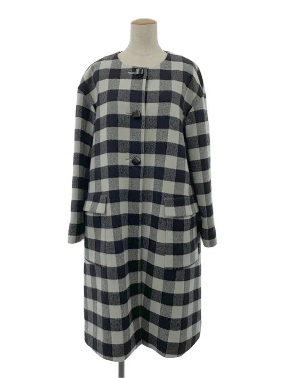 フォクシーブティック コート チェック カシミア混載 SP品 41301 2020年 ブラック買取参考価格 | 北海道