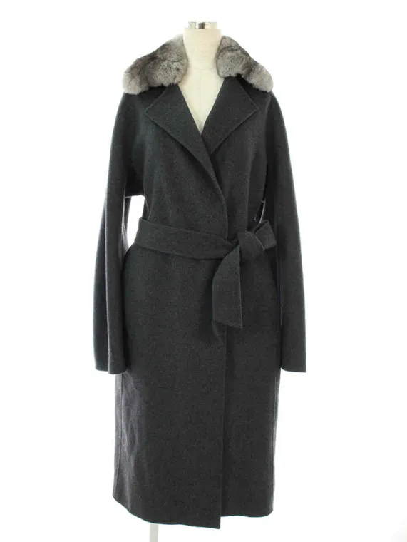 フォクシーブティック コート 21066 Coat チンチラファー付き カシミヤダブルフェイス チャコールグレー買取参考価格 | 東京都大田区