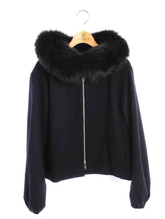 フォクシーブティック コート 41597 Short Coat Fox Puff 2020年 ミッドナイトブルー買取参考価格 | 福岡市博多区